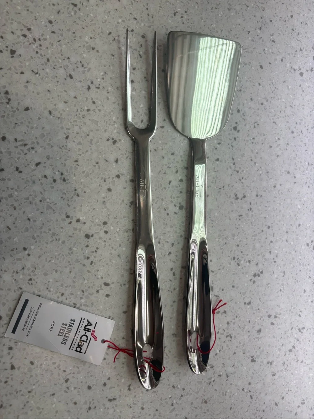 NEW All-Clad Two Prong Fork and Spatula set